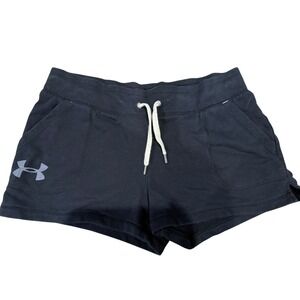 Under Armour Women's Black Shorts Small Loose Soft Cotton Drawstring